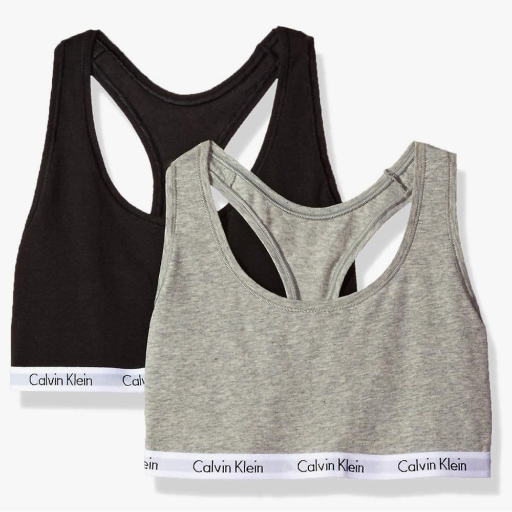 2 Calvin Klein Lounge Carousel Black Grey Bras Bralettes